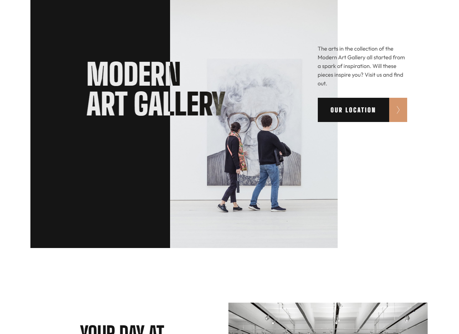 Animated Landing Page - Modern Art Gallery